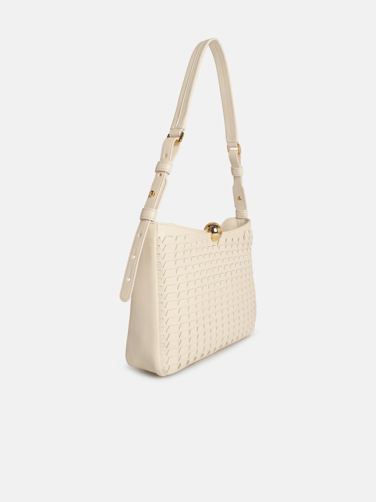 'SFERA SOFT' MEDIUM CROSSBODY BAG IN CREAM LEATHER - 2