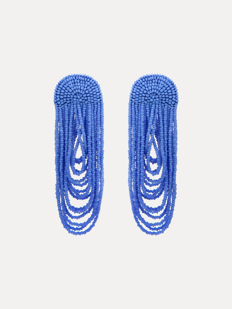 BEADED CURTAIN EARRINGS - 1