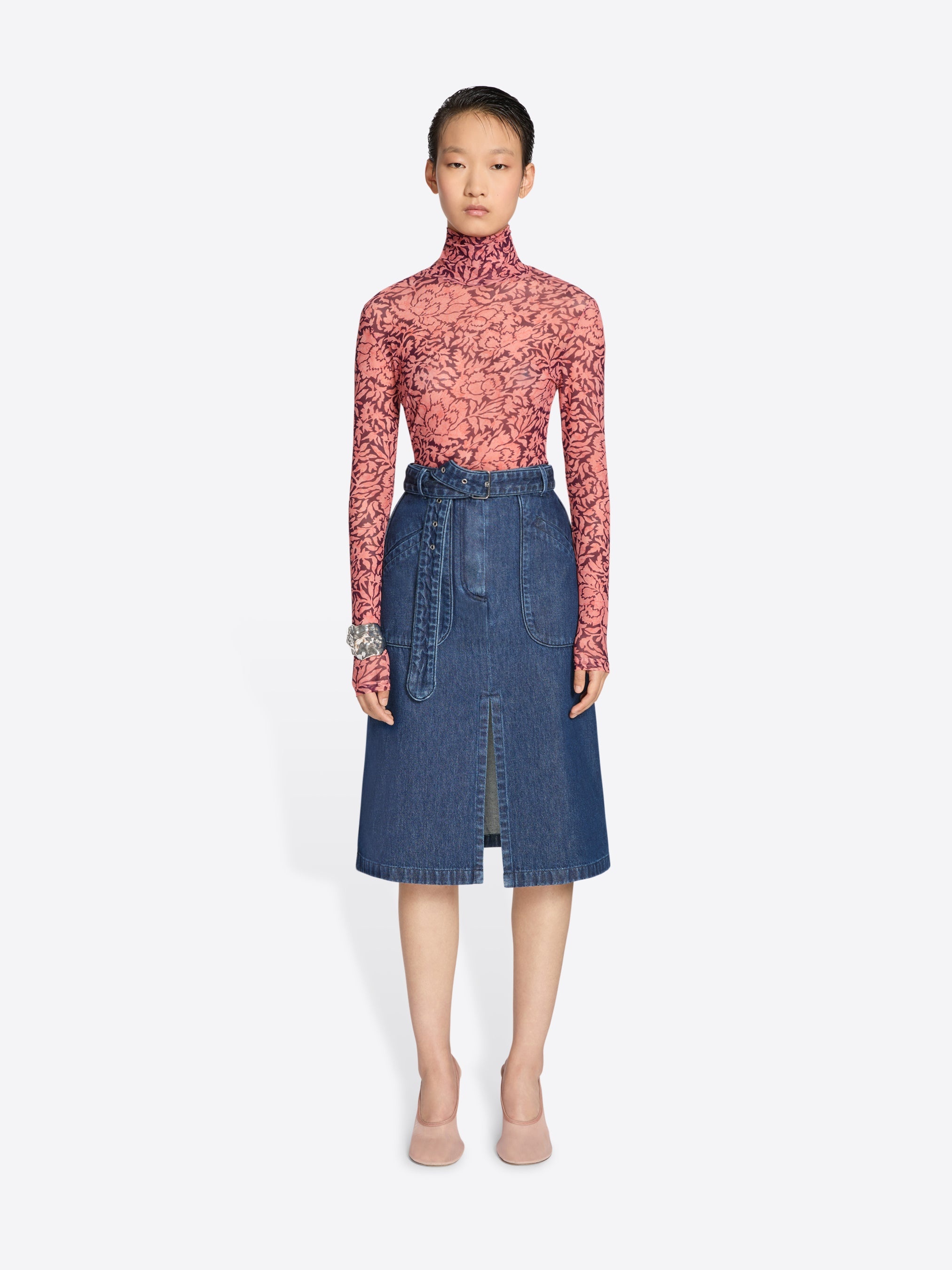 PRINTED TURTLENECK TEE - 2