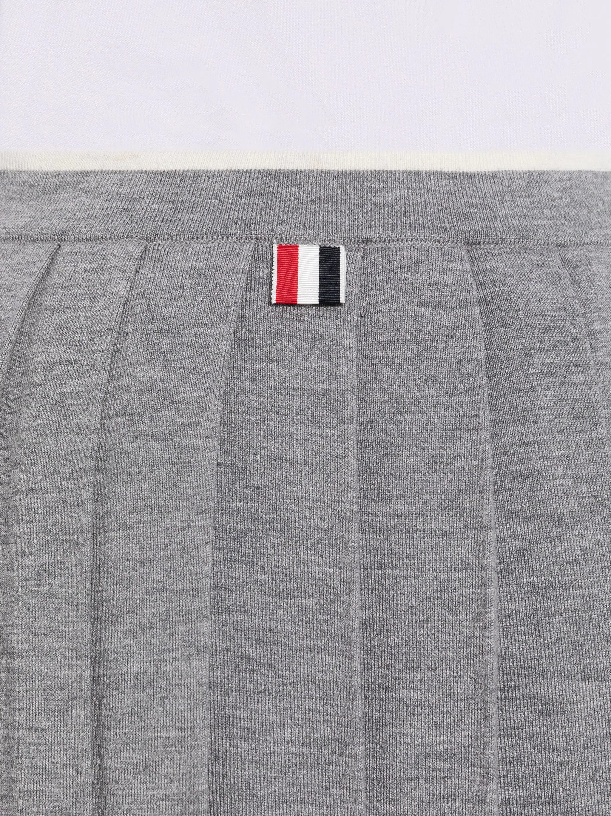 Milano Stitch Merino Tipping Pleated Mini Skirt - 6
