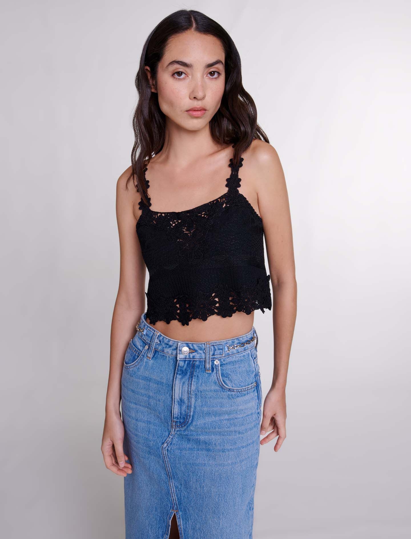 Guipure crop top - 5