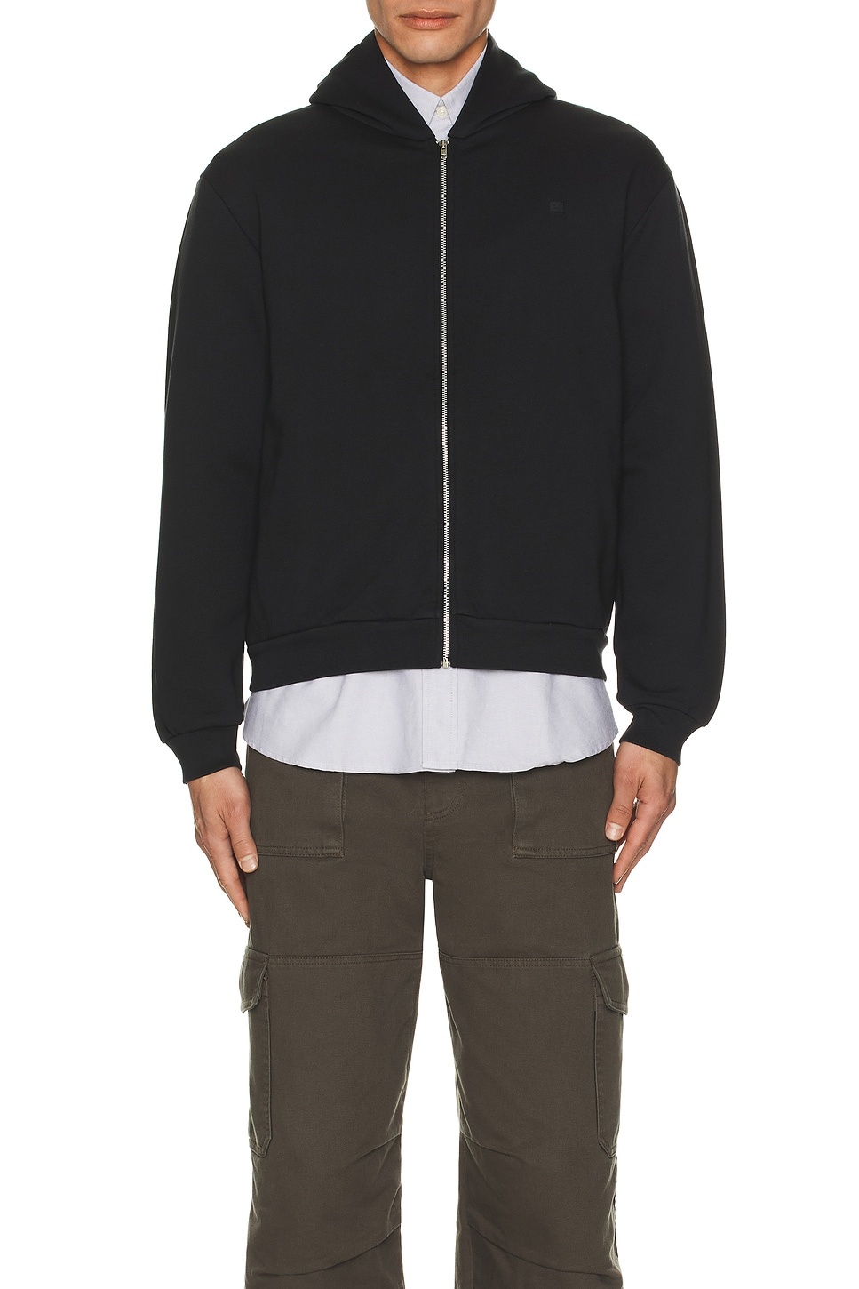 Acne Studios スウェット Acne Studios - Zip sweater logo - Dusty blue