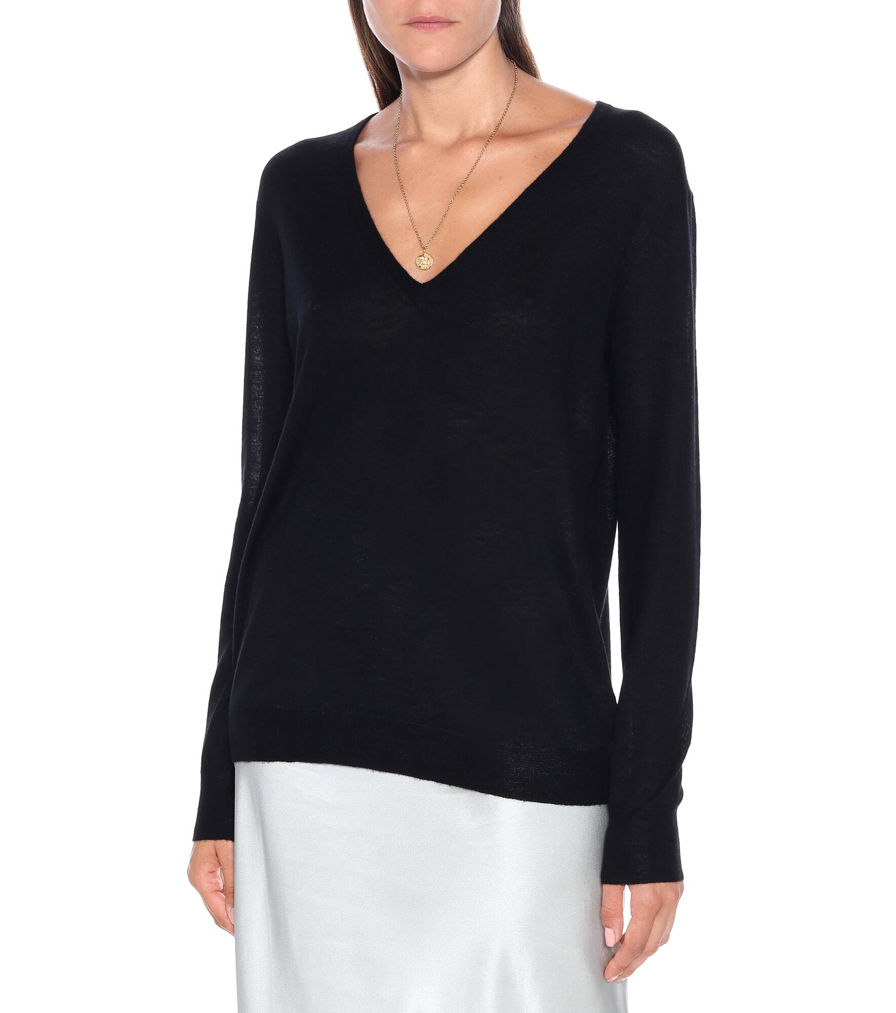 Cashair cashmere V-neck sweater - 5