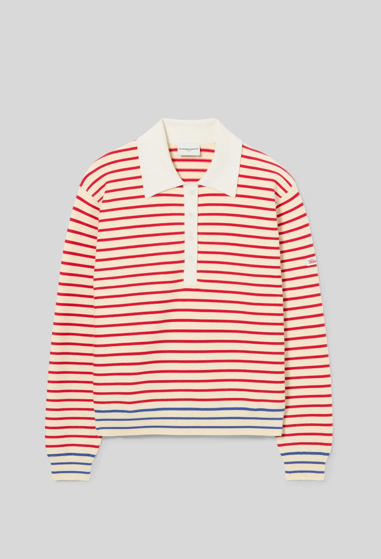 STRIPED POLO NECK JUMPER - 1