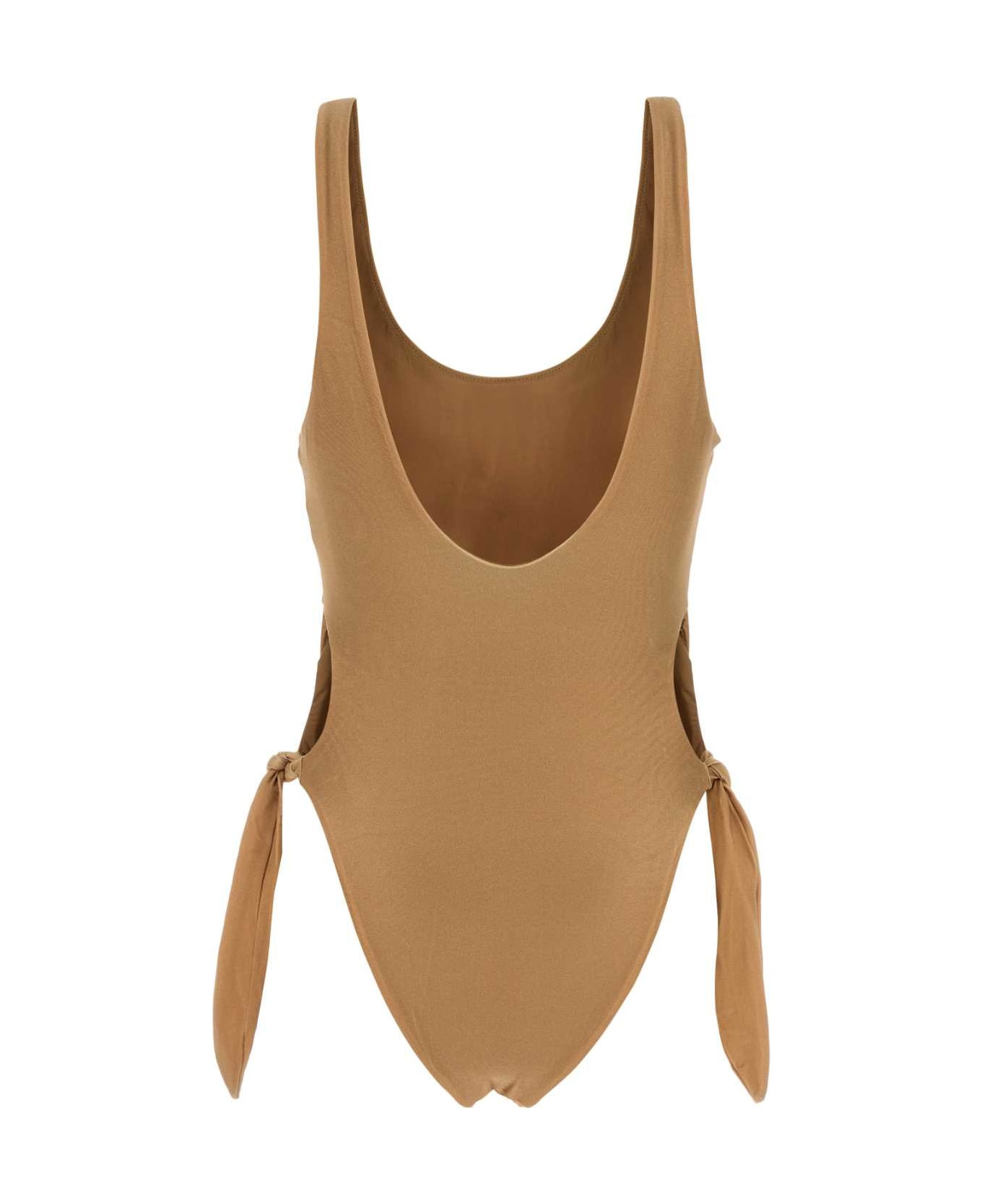 Gold Stretch Nylon Swimsuit - 2