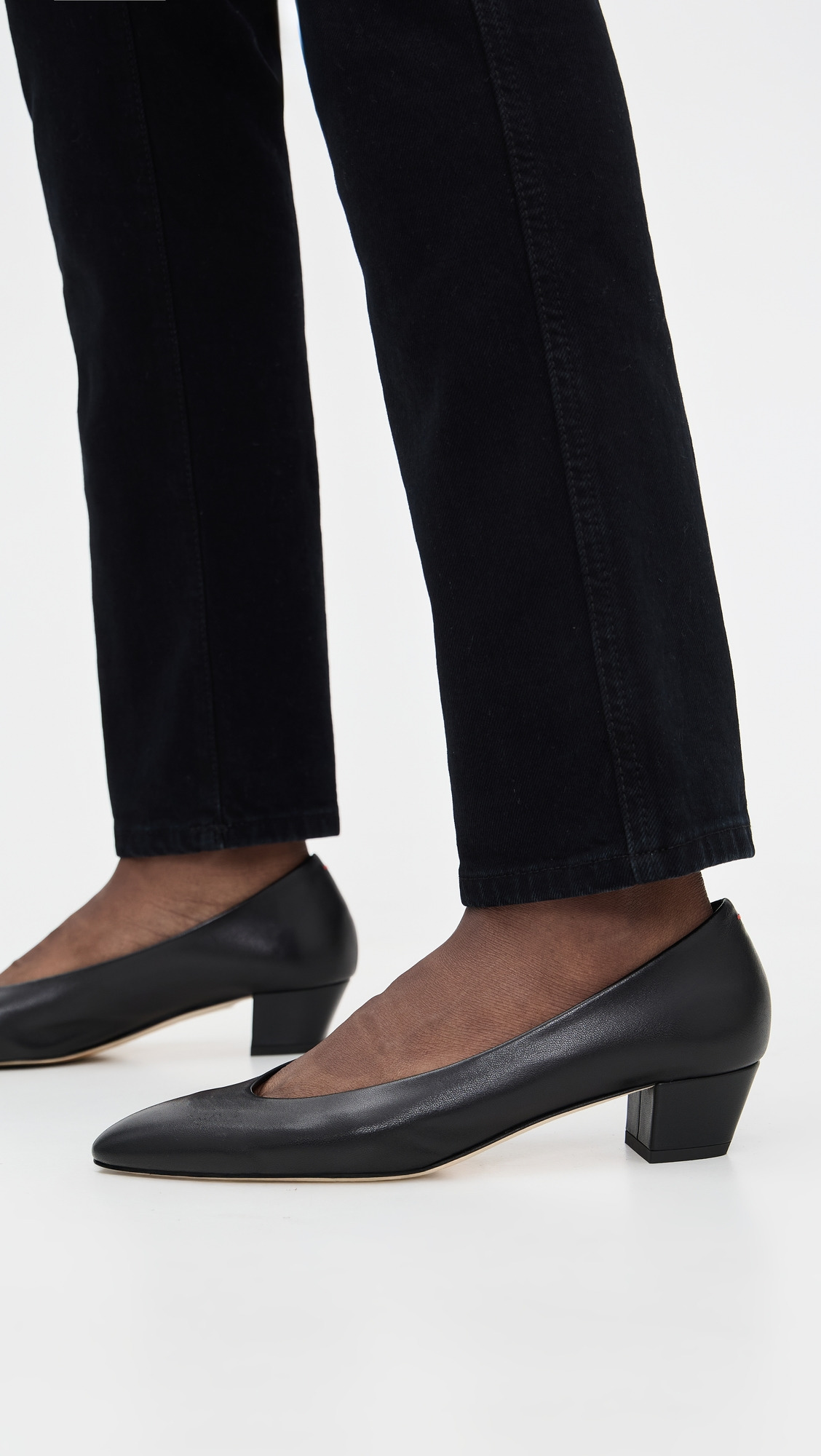 Helia Nappa Leather Black Heels - 2