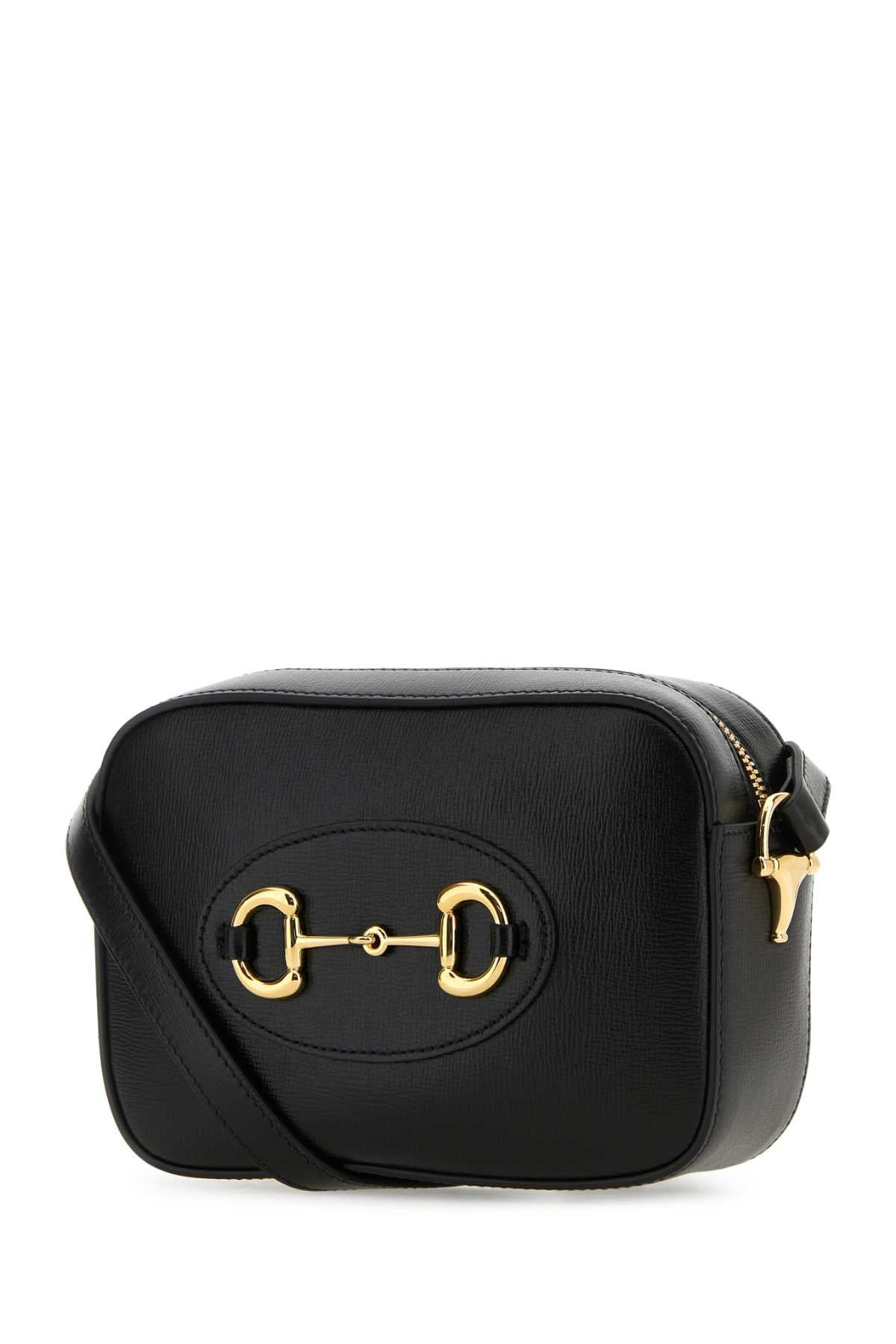 Gucci Women Black Leather Gucci Horsebit 1955 Crossbody Bag - 2