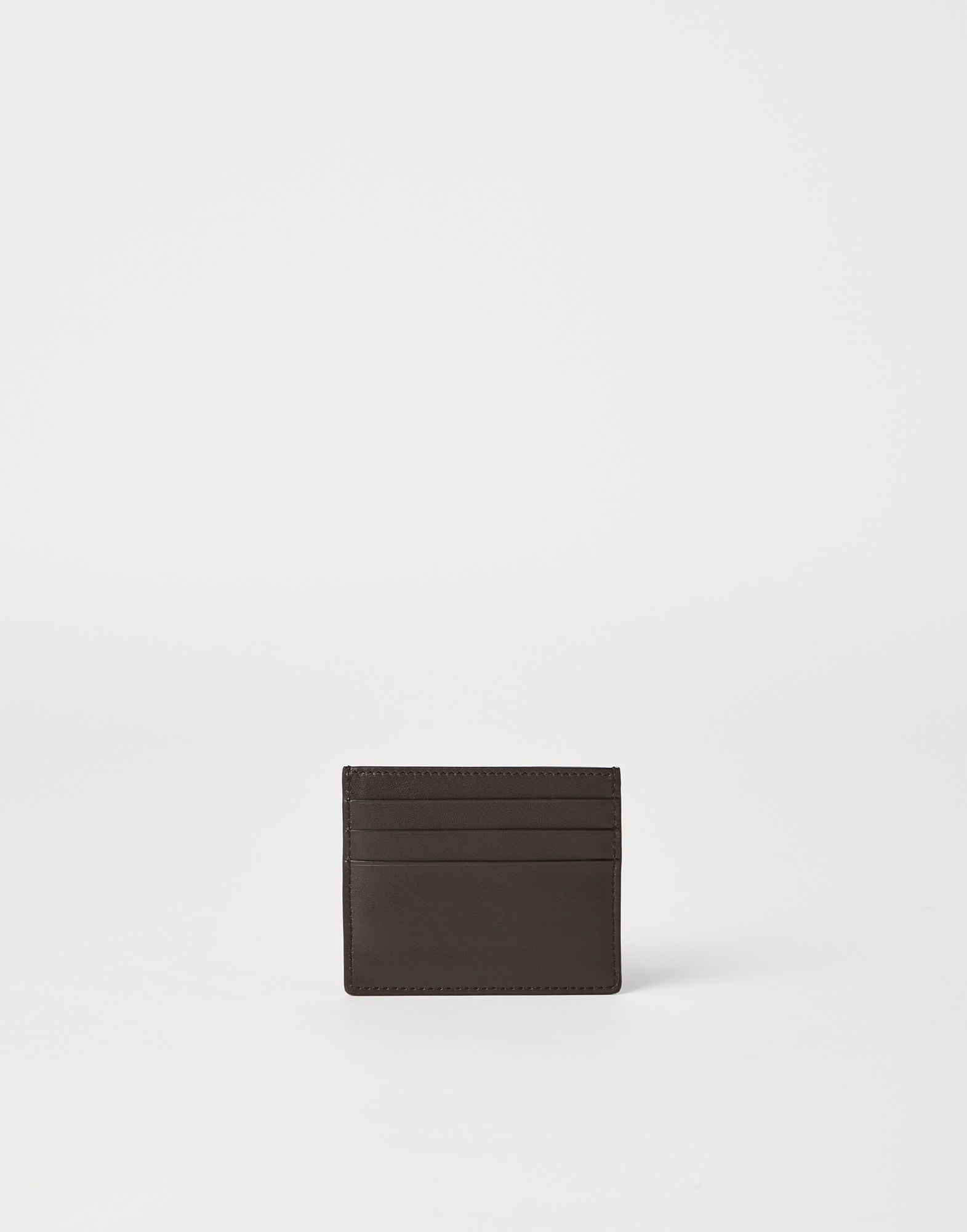 Grained calfskin card case - 2