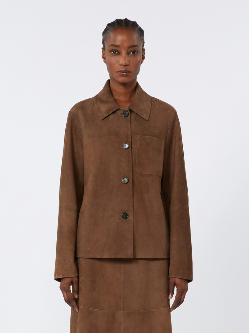 CLOE Suede shacket - DARK BROWN 3