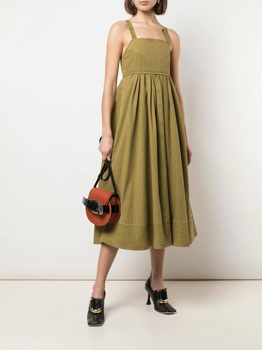 mid-length apron dress - 2