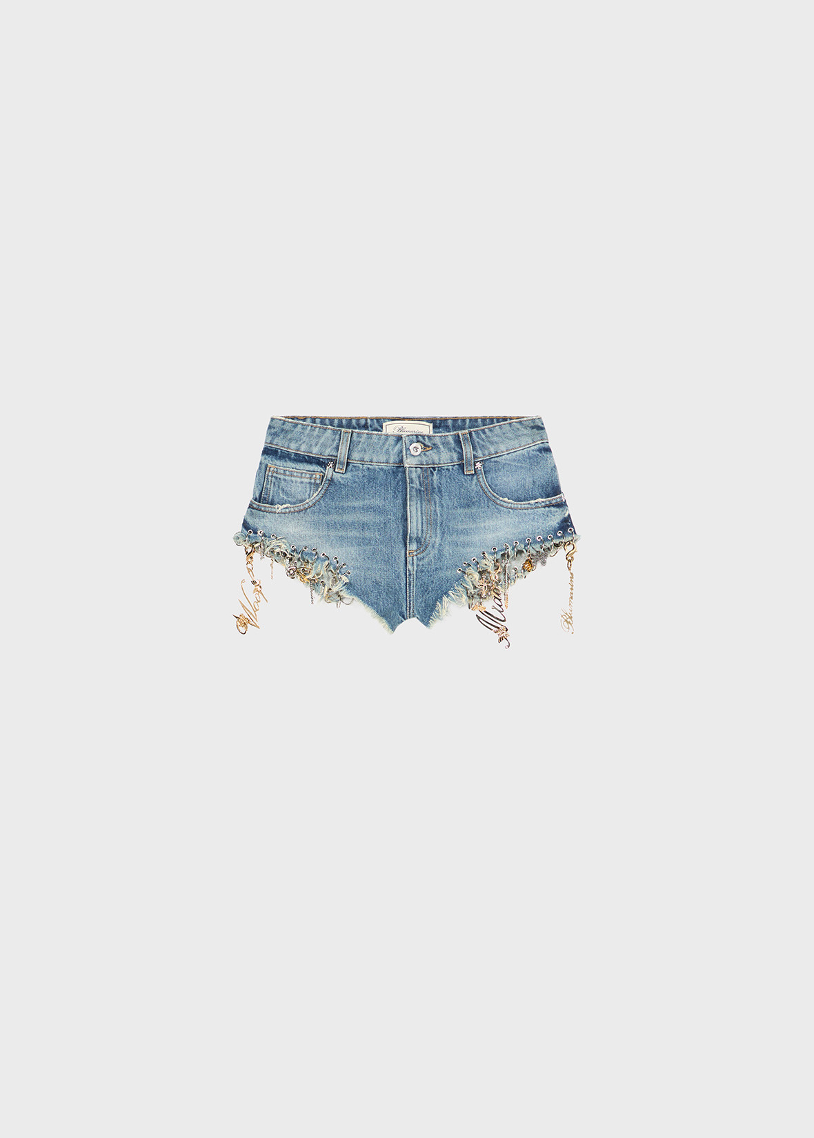 DENIM SHORTS WITH CHARMS - 1