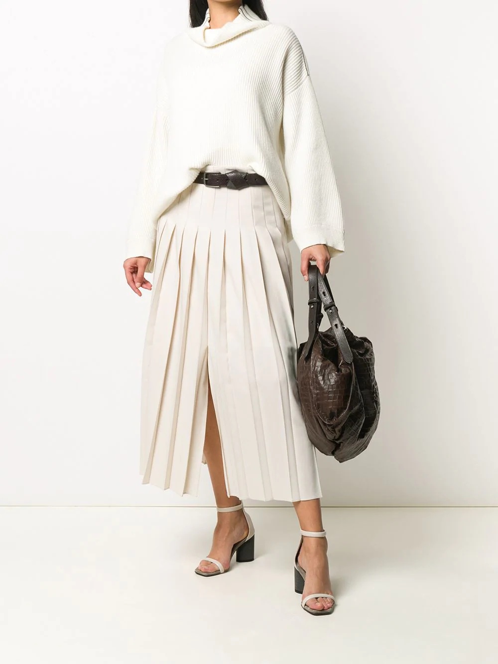 pleated midi skirt - 2