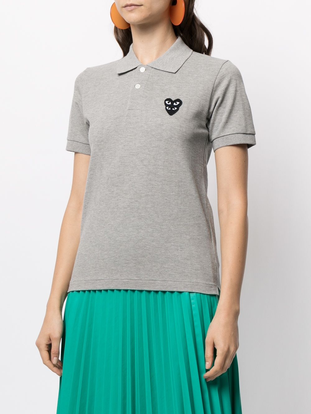 logo-patch polo shirt - 3