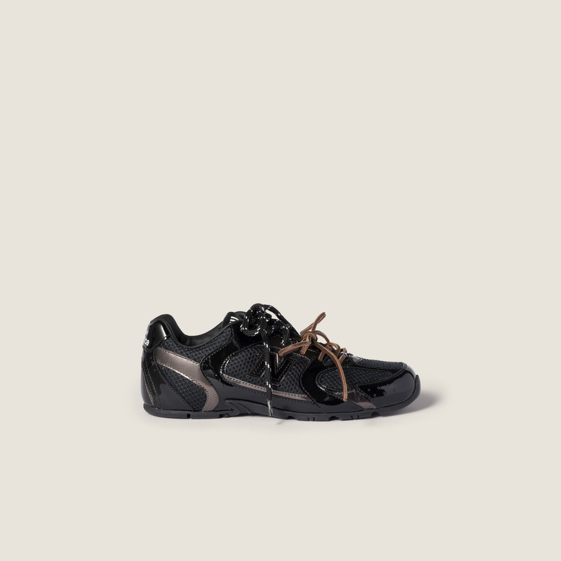 New Balance X Miu Miu 530 SL patent leather and mesh sneakers 2