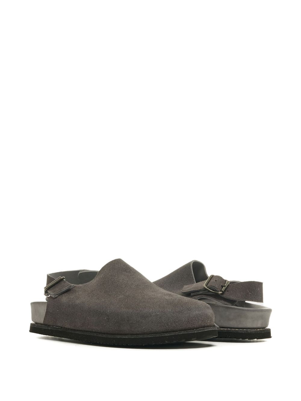buckled suede mules - 2