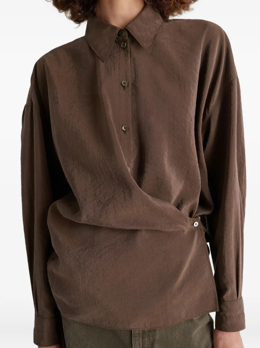 LEMAIRE - Women Straight Collar Twisted Shirt - 2