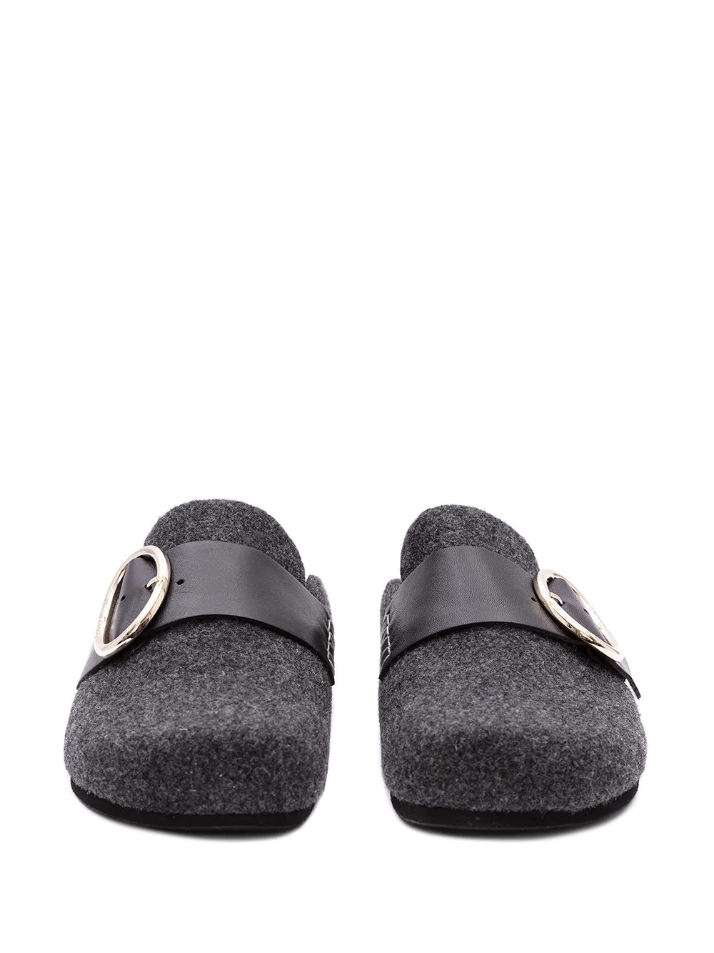 felt loafer mules - 3