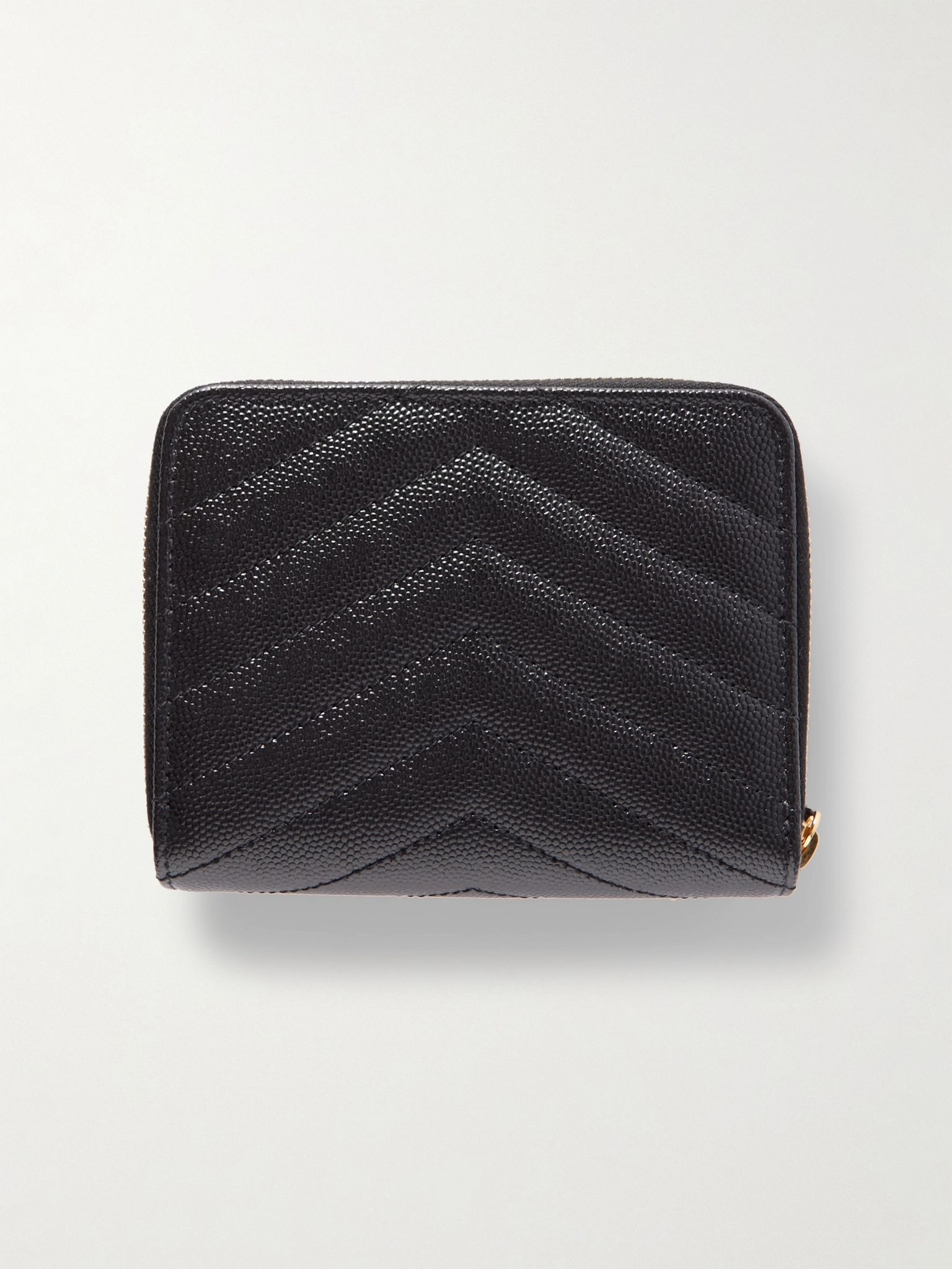 Monogramme quilted textured-leather wallet Black - 3