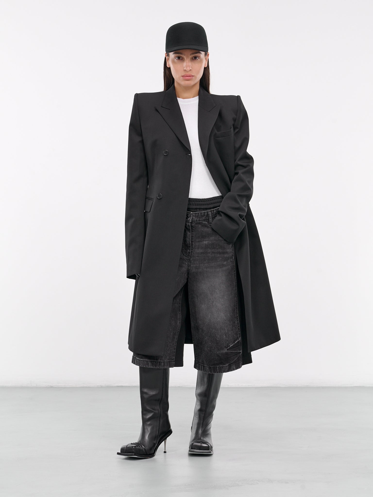 Double-Breasted Tailored Coat - 6