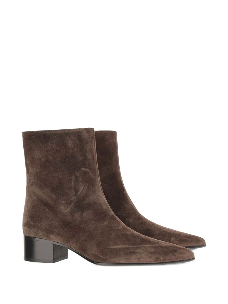 KHAITE suede ankle boots outlook