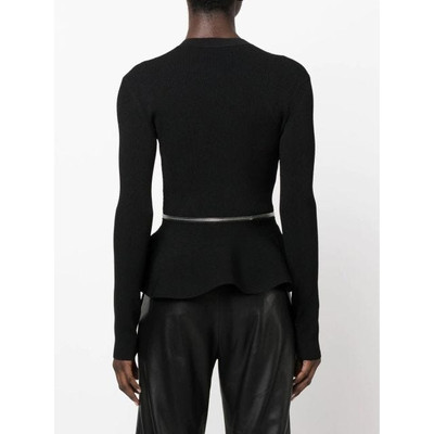 Alexander McQueen Black cardigan with zipper detail outlook