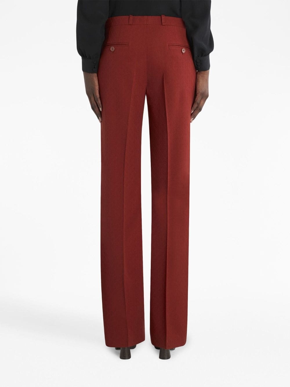 jacquard straight-leg tailored trousers - 4