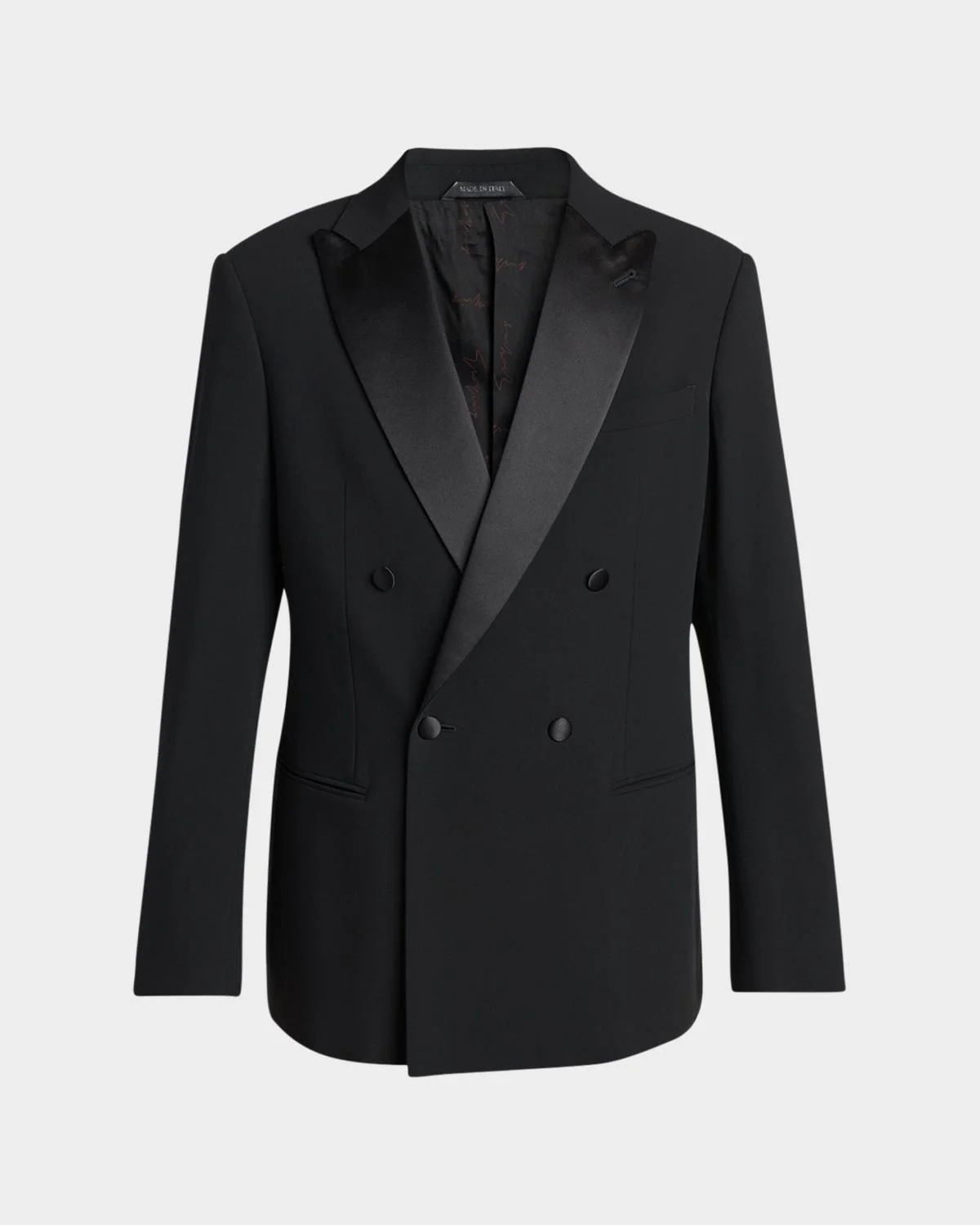Men's Double Breasted Virgin Wool-blend Blazer - 1