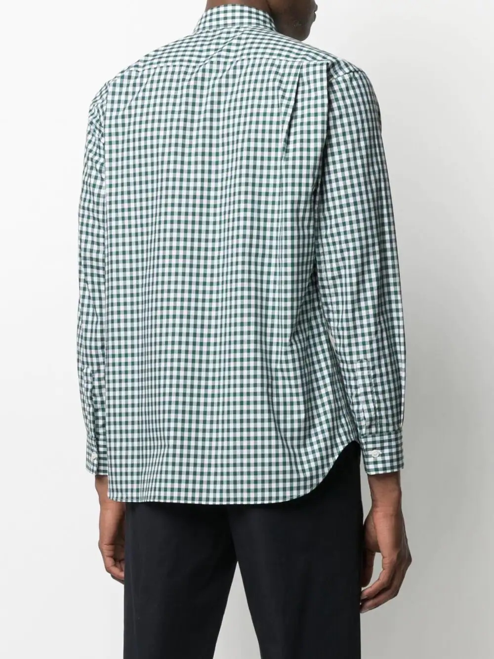 check-print cotton shirt - 4