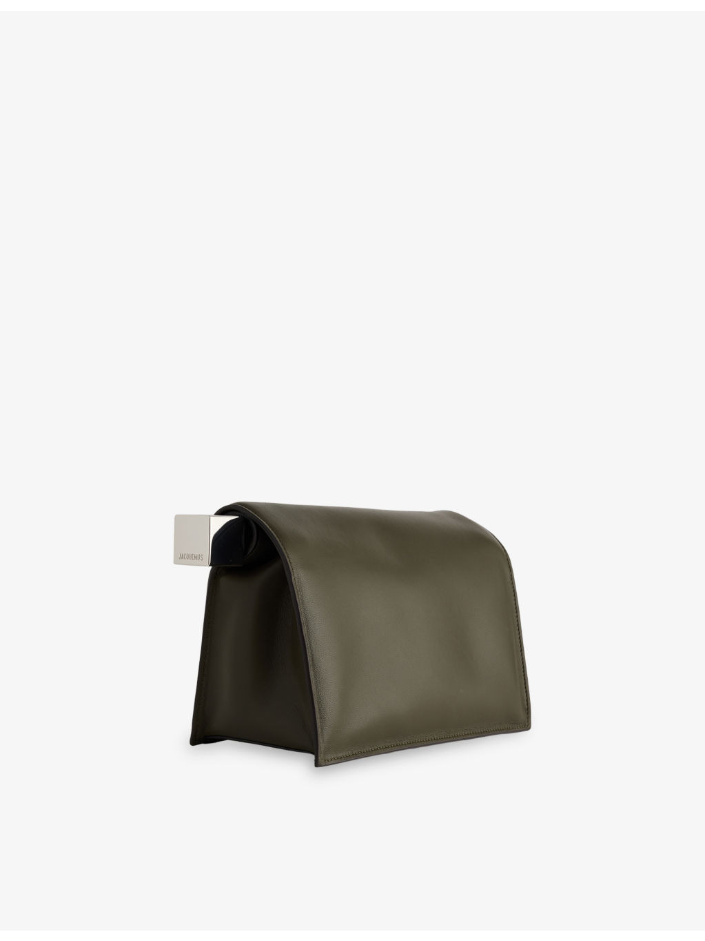 La Pochette Rond Carre Leather Clutch Bag - 4
