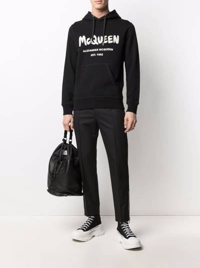 Alexander McQueen logo-strap trousers outlook