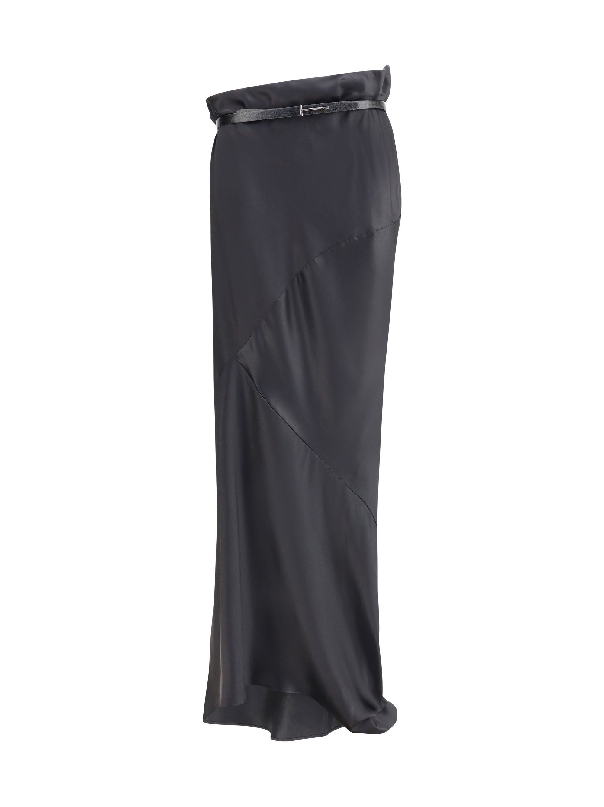 Tom Ford Women Silk Satin Long Skirt - 1