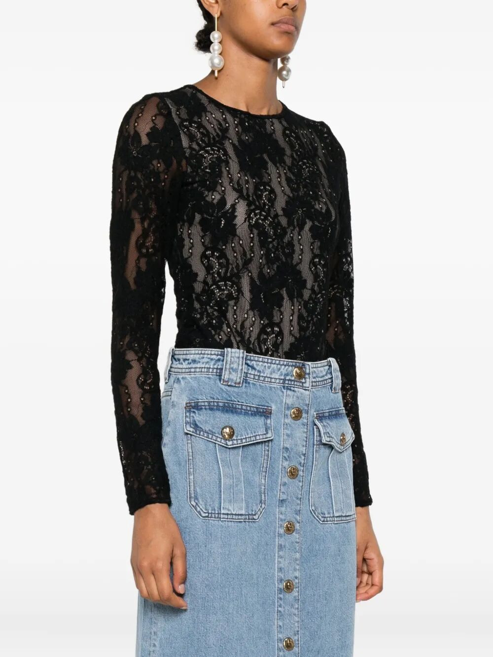 Stretch Lace Bodysuit - 4