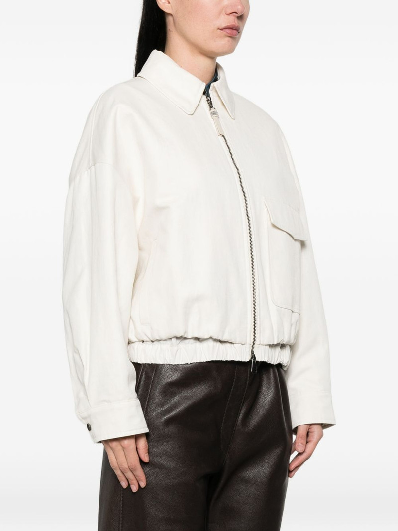zipped pocketed bomber jacket 3