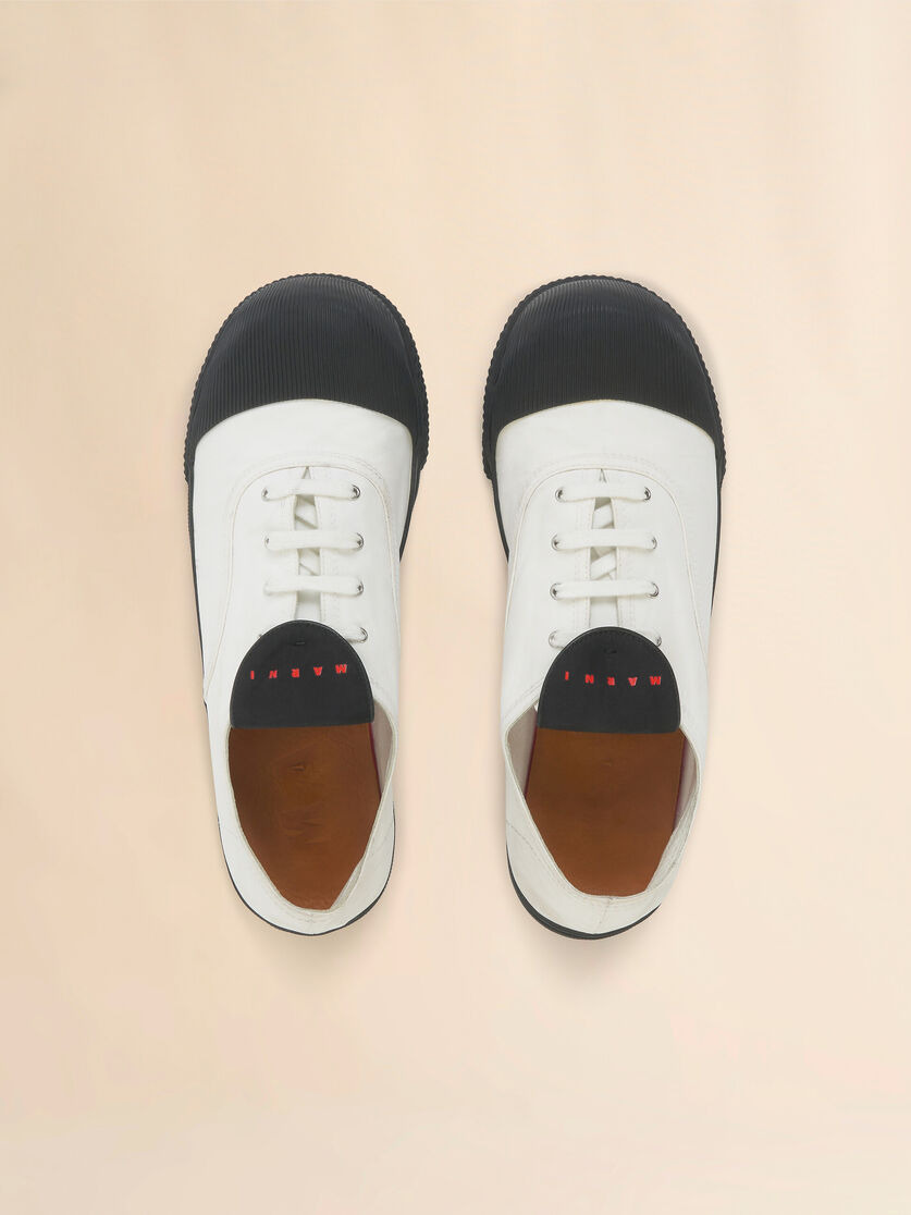 WHITE CANVAS NEW WAVE SNEAKER - 4
