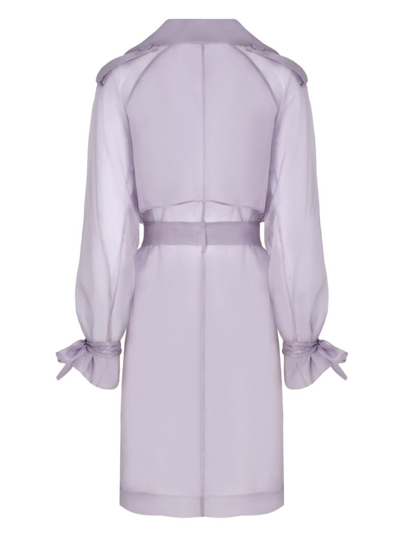 PINKO tie-detail belted coat outlook