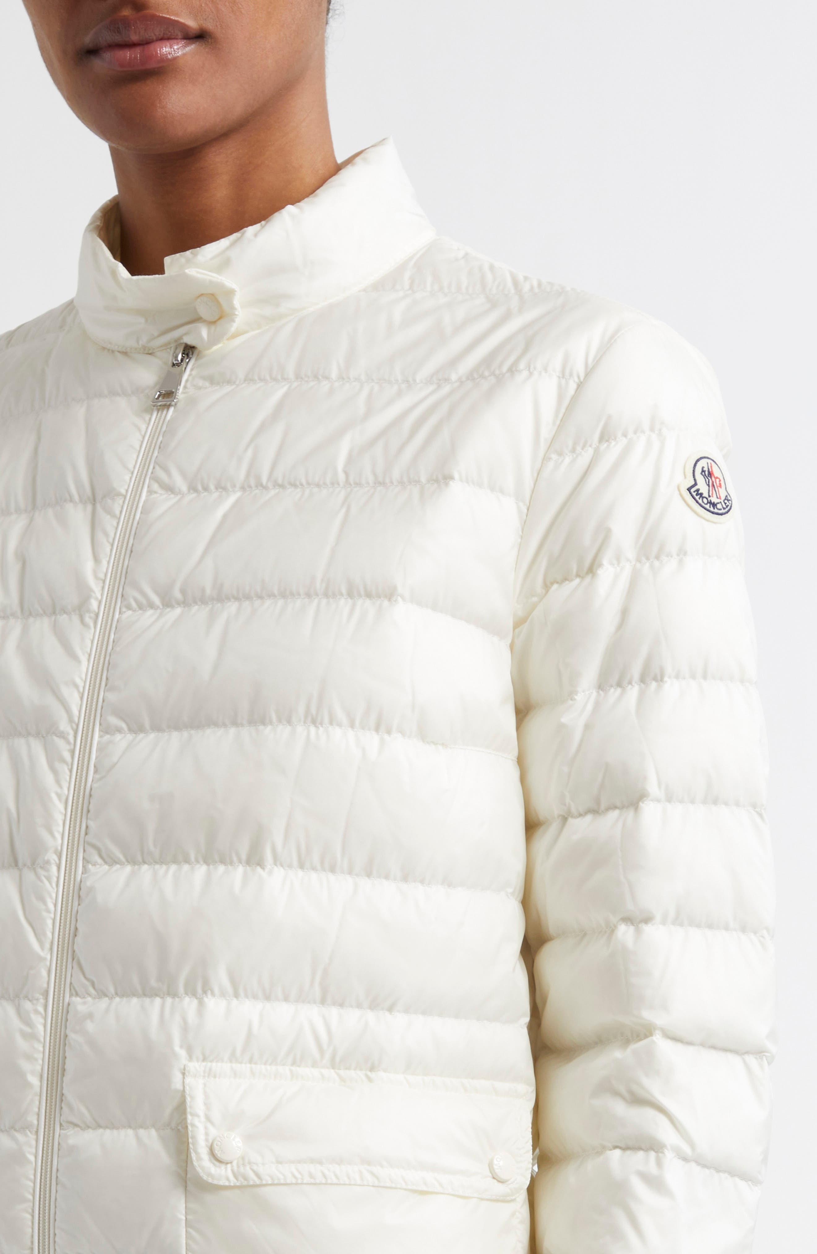 Moncler Lans Down Jacket in Silk White/Silk White at Nordstrom - 4