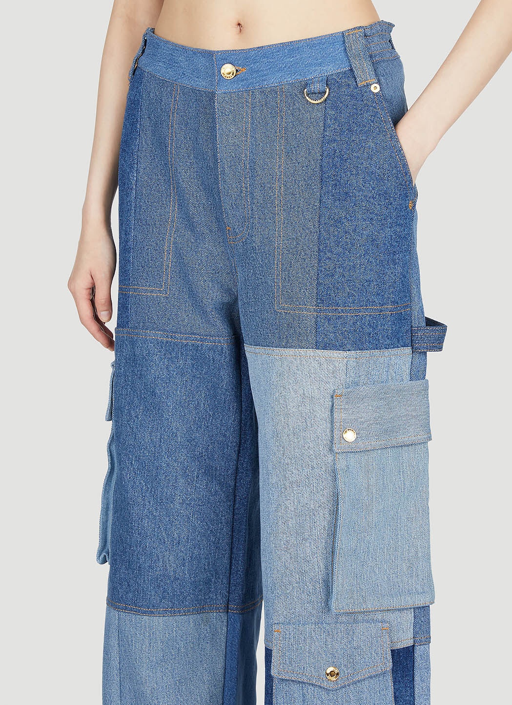 Panel Cargo Jeans - 5