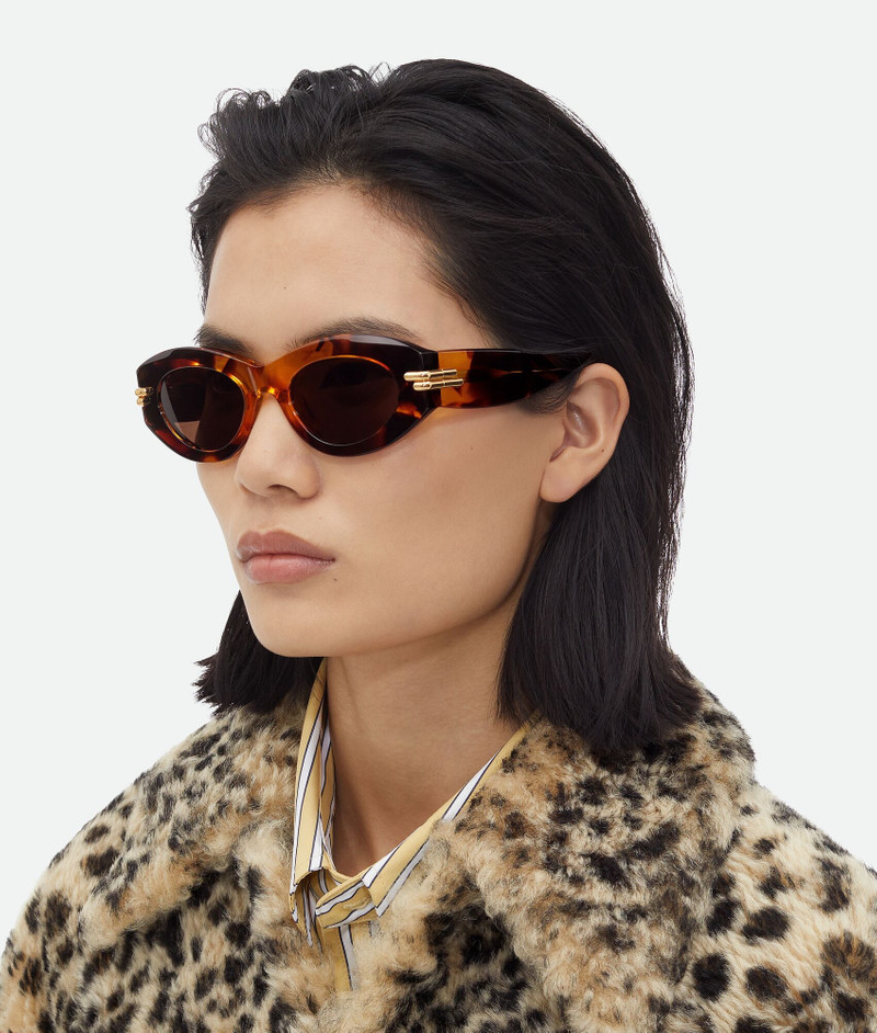 Bottega Veneta BV1322S Mitre Oval Sunglasses outlook