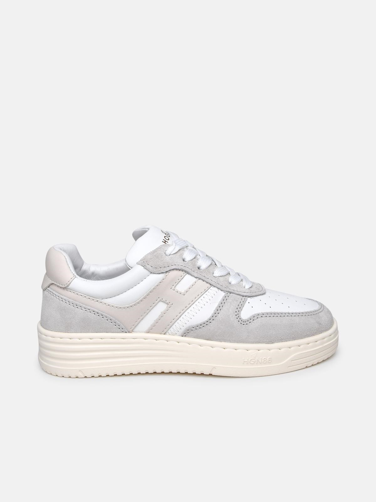 Two-color leather sneakers - 1