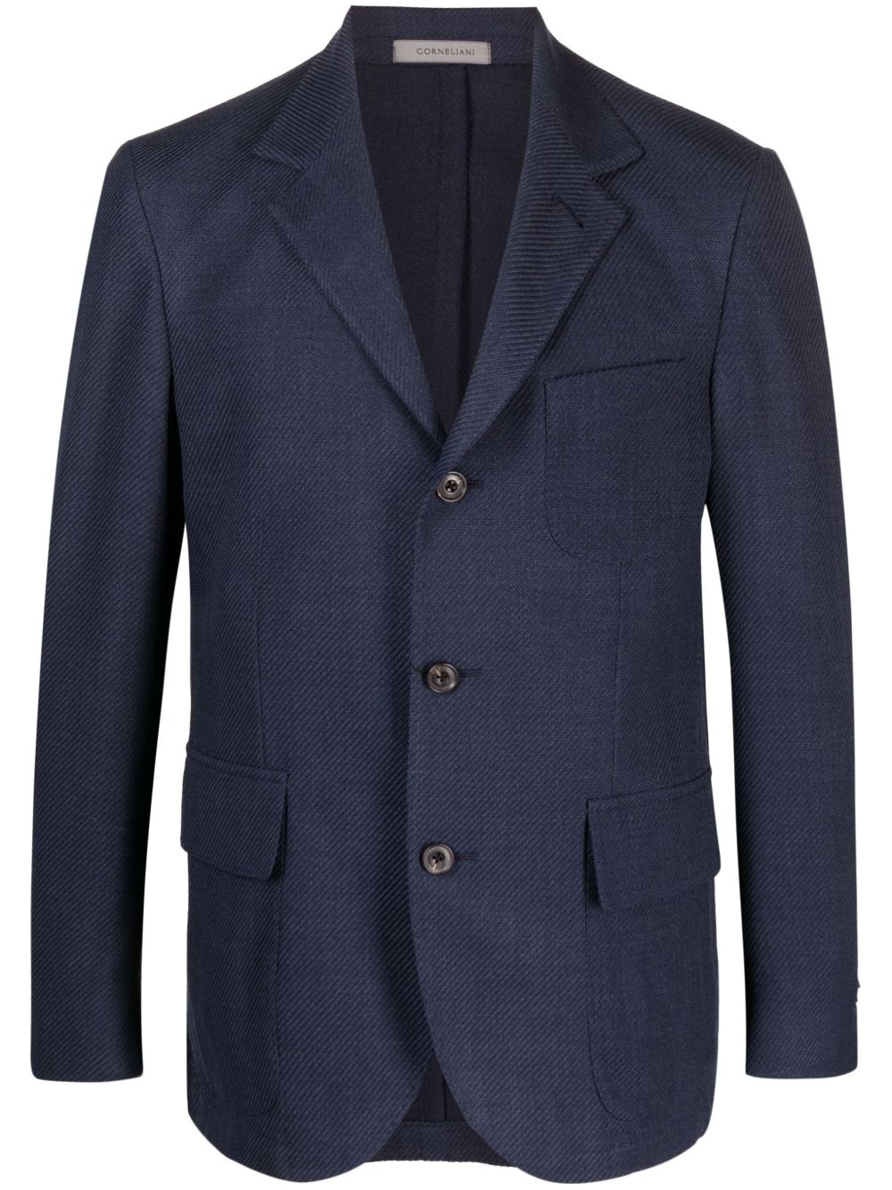 single-breasted knitted blazer - 1