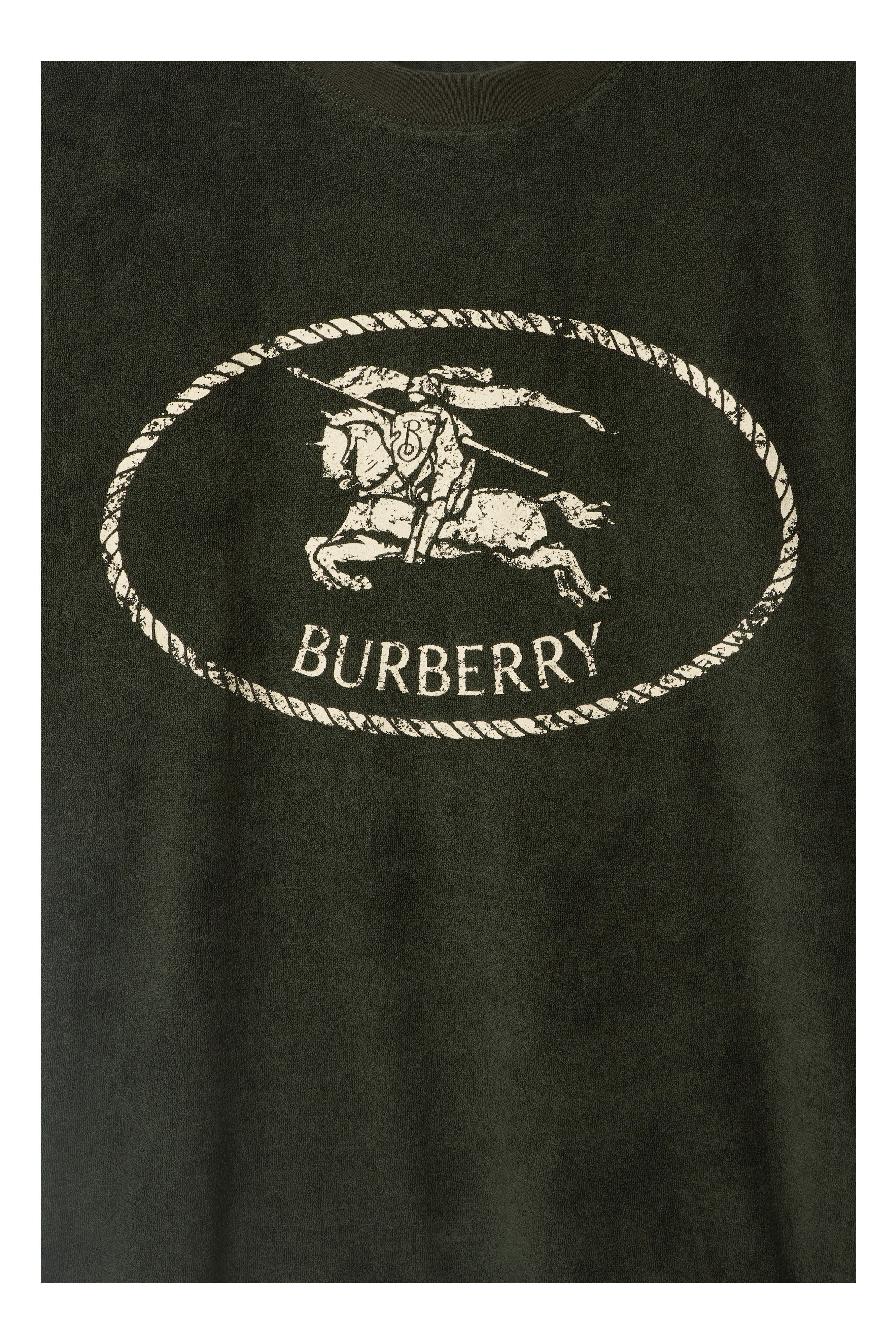 burberry Knight Stamp Towelling T-shirt in Shale Green at Nordstrom - 5