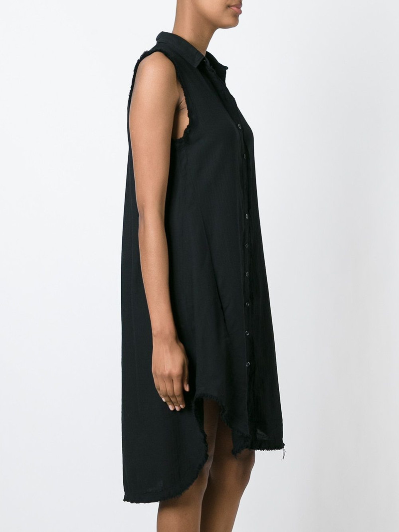 raw edge shirt dress 3