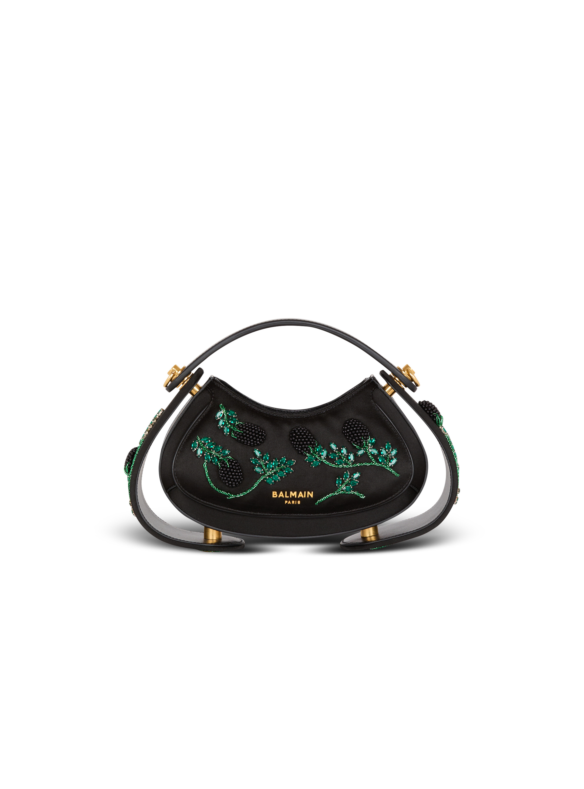 Small Jolie Madame bag in Blackberry-embroidered satin - 1