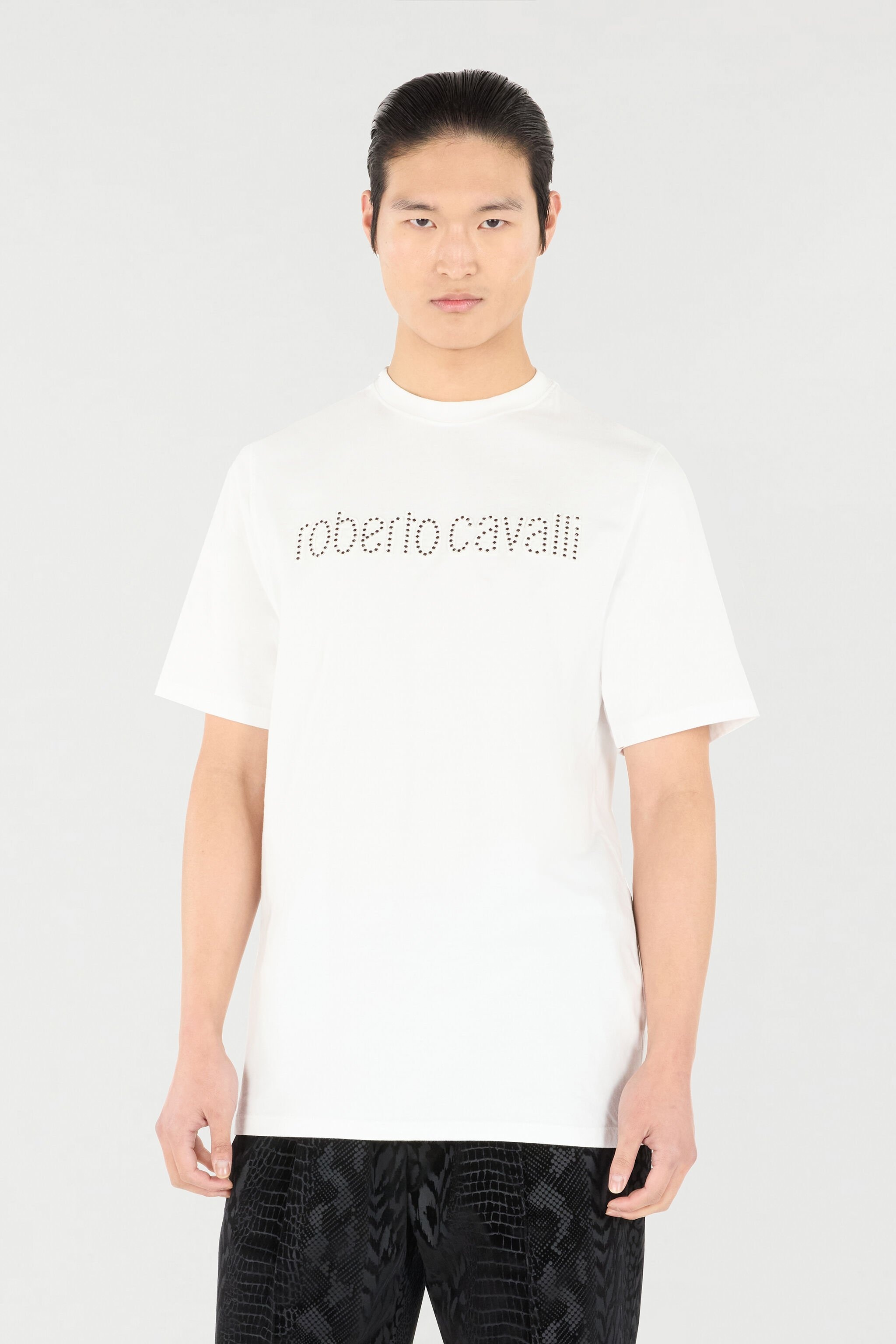T-Shirt With Logo And Mini Studs - 3