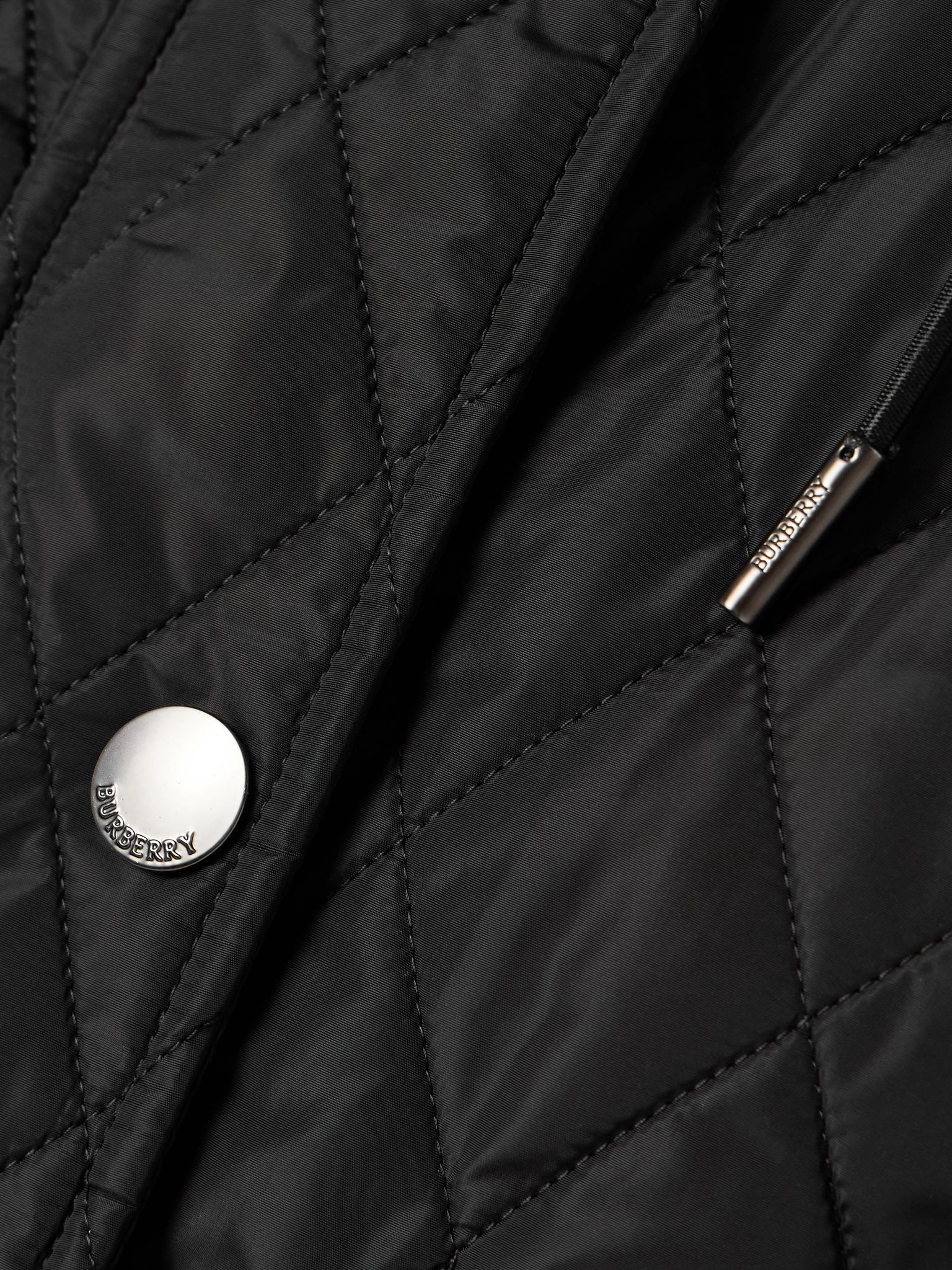 Hooded quilted shell jacket Black - 5