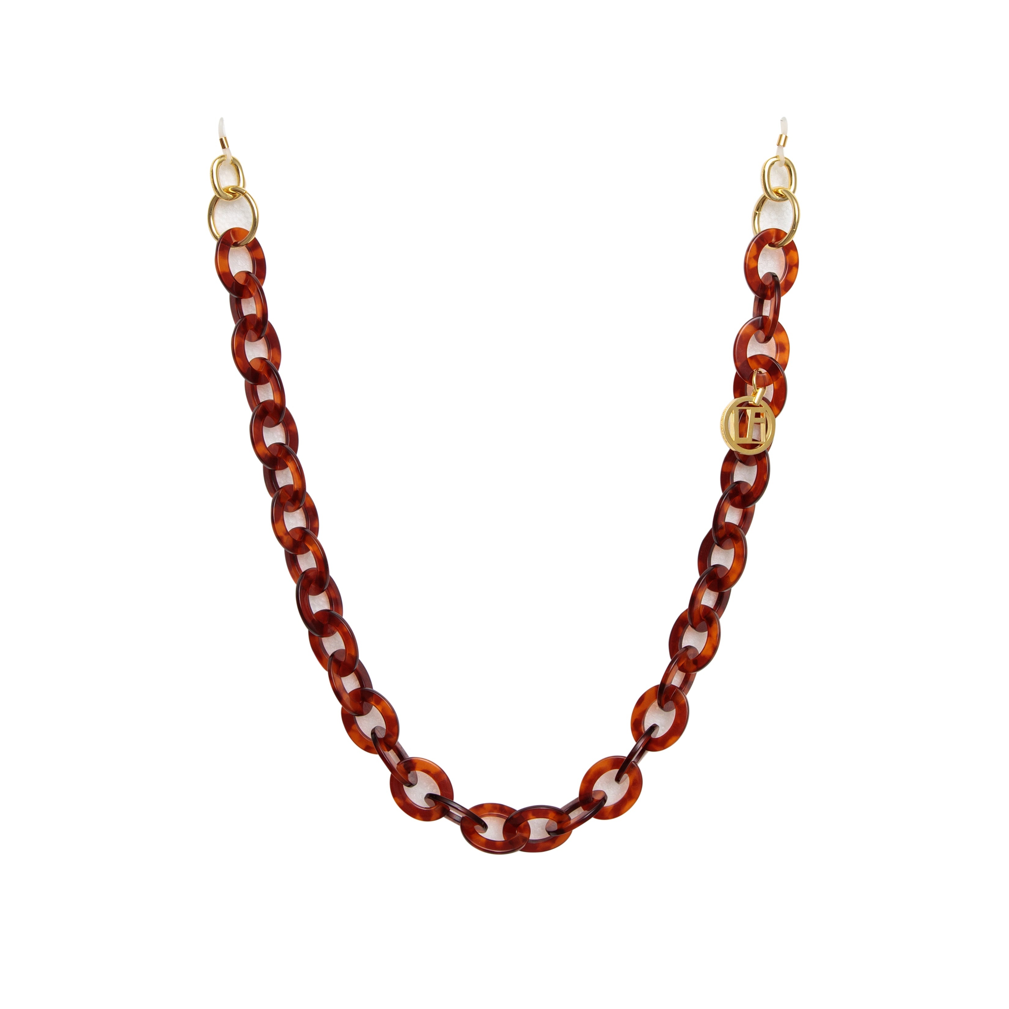 SAFFRON TORTOISESHELL OVAL CHAIN - 1