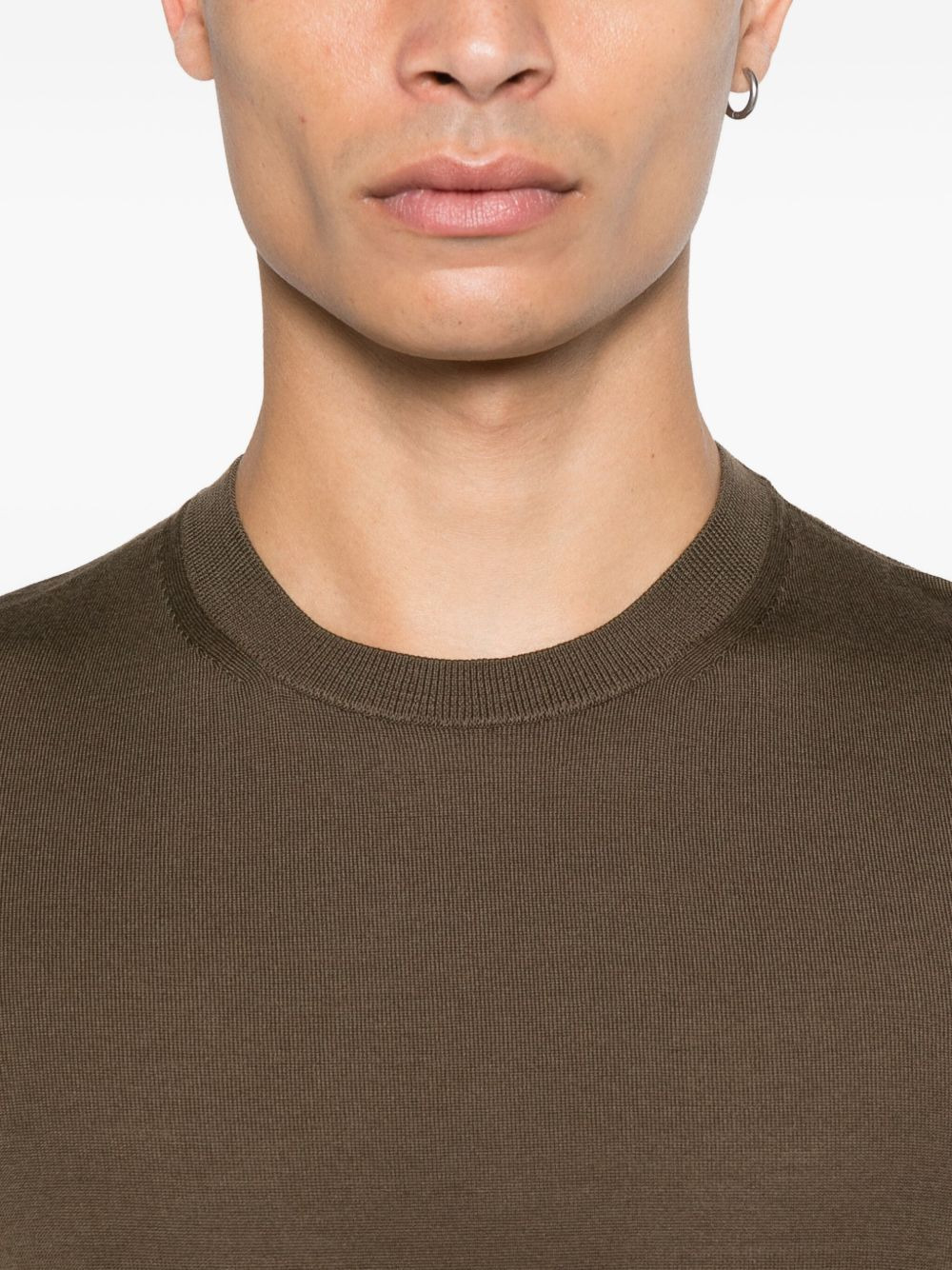 wool crew-neck top - 5