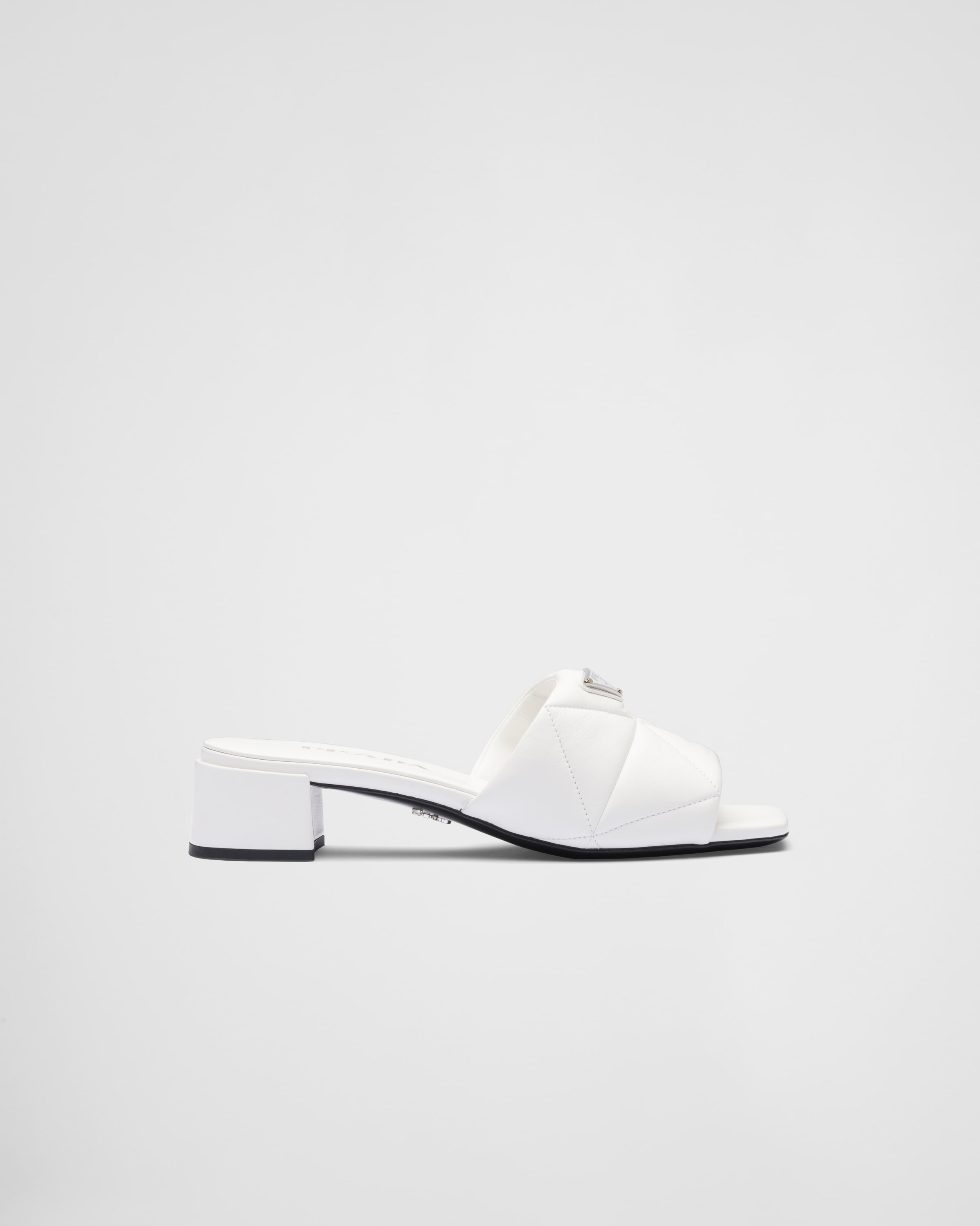 Quilted nappa leather slides - 2