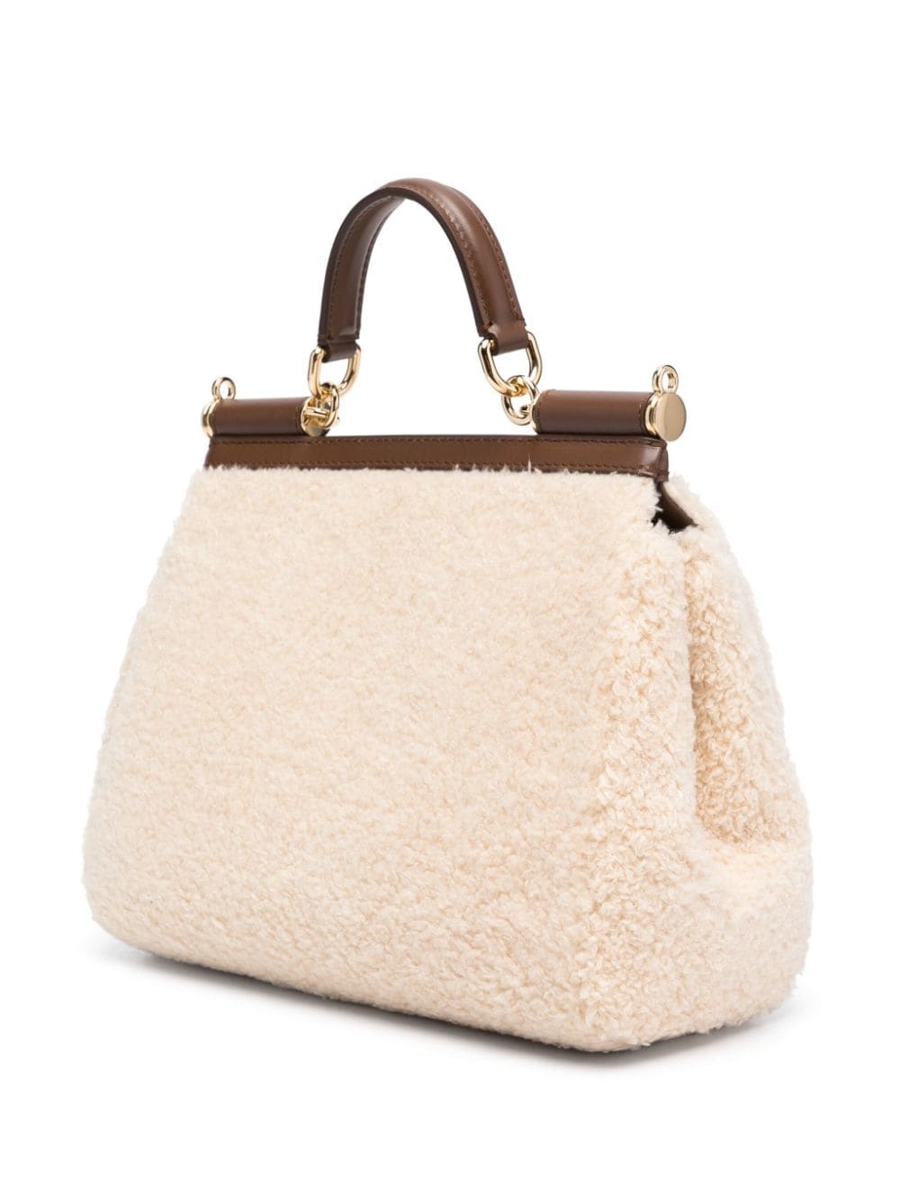 medium Sicily shearling tote bag - 3