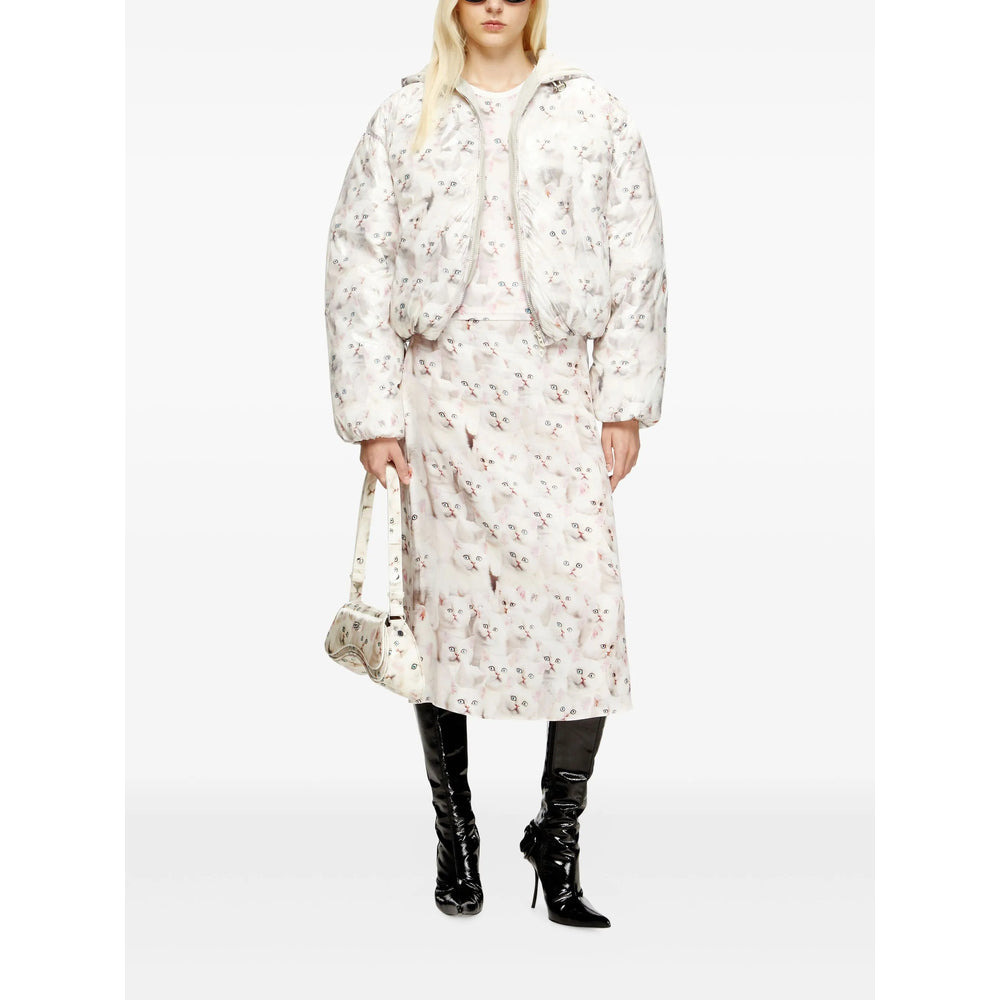 Diesel White Jackets - Puffer Jackets Women - 4